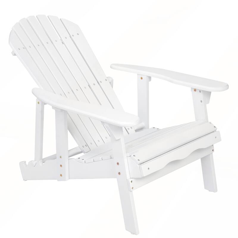 Rustic Acacia Wood Folding Adirondack Chair