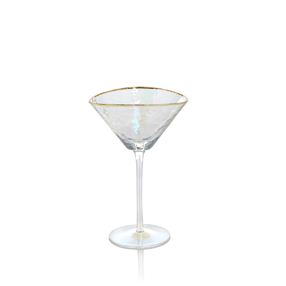 8-ounce Copper Toned Accent Martini Cocktail Glasses - Metallic