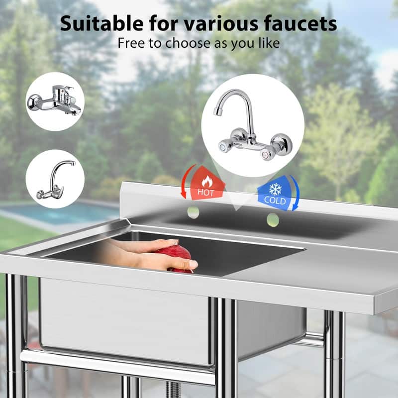 Kitchen Sink with 4 Knife Holders