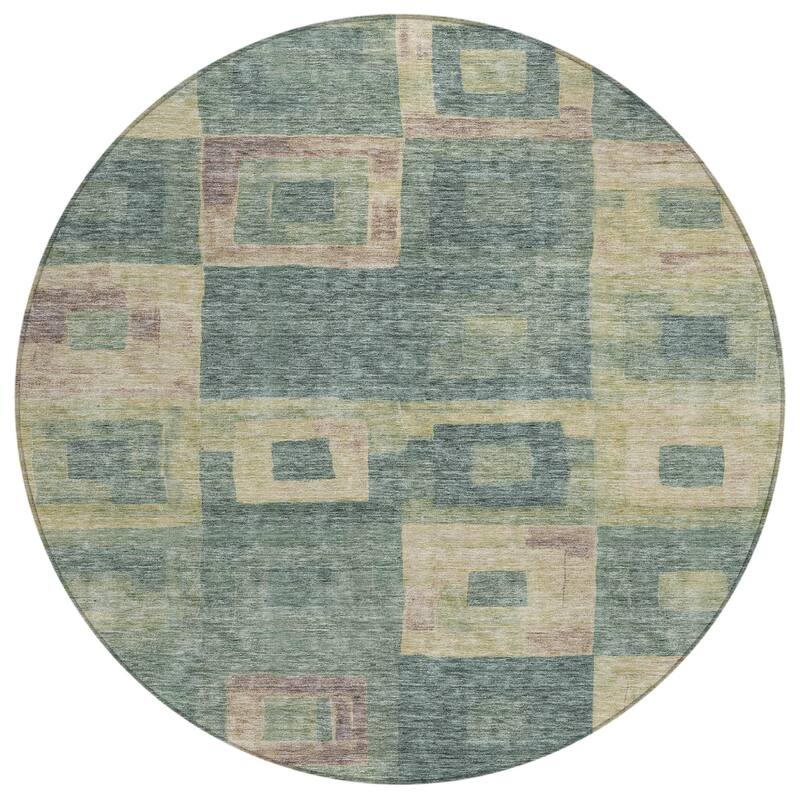 HomeRoots Geometric Transitional Rectangle Outdoor Rug