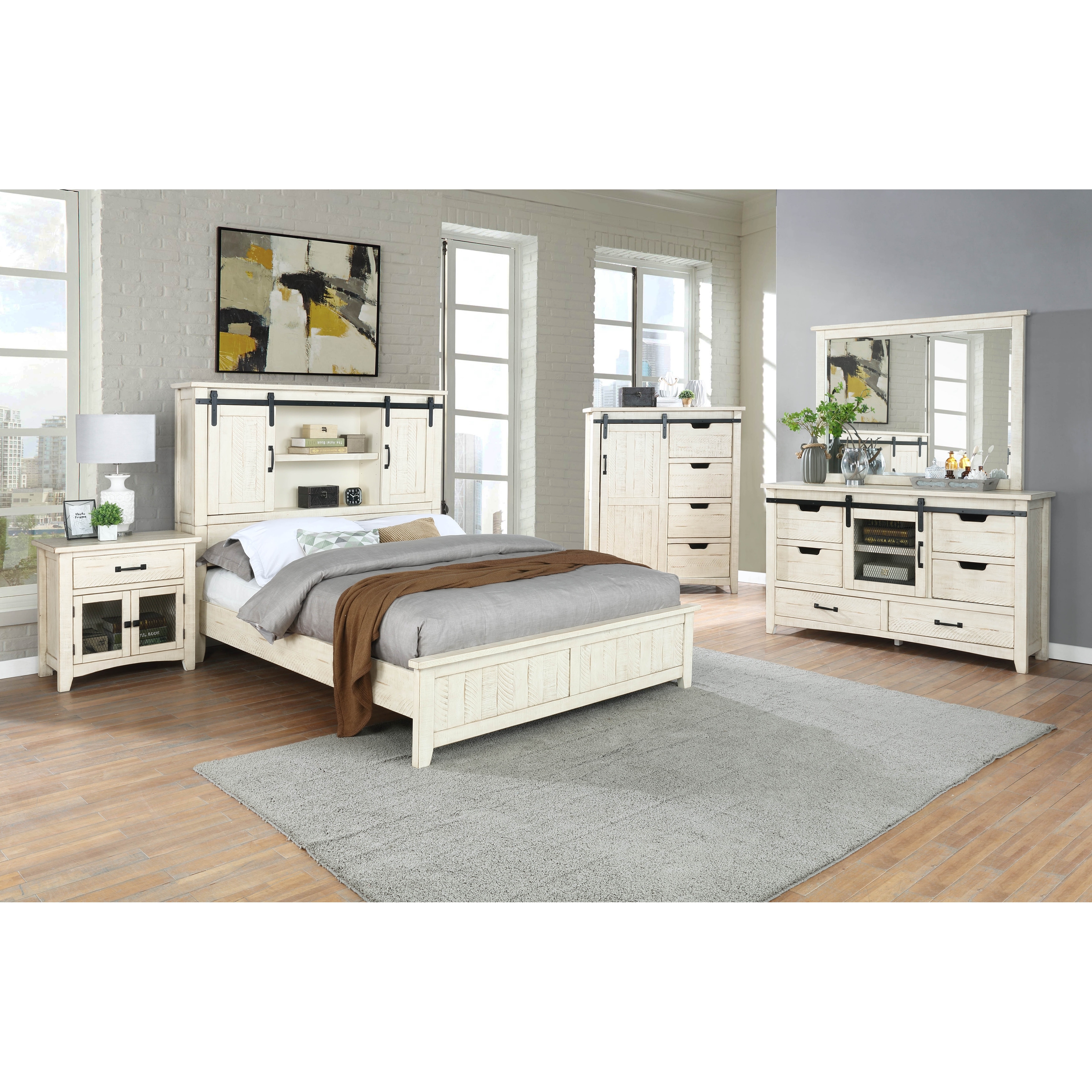 Alpine Ridge II 4-piece Solid Pine King Bedroom Set