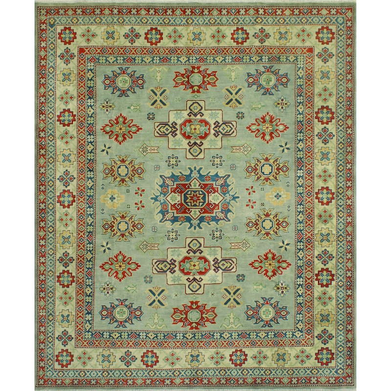 Kazak Morwarid Grey/Beige Rug - 8'2" x 10'0"