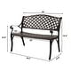 preview thumbnail 4 of 7, 40.5 in. Cast Aluminum Park Bench Patio Backyard Decorative Bench