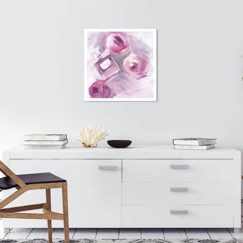 Wynwood Studio Prints Fashion and Glam Miss D Purple and Magenta Glam Wall Art Canvas Print - 20 x 20
