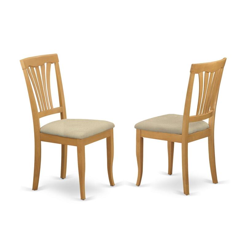 HomeStock 3-Piece Natural Oak Finish Solid Wood Top - Dining Room Set - Seats 4