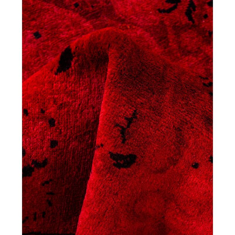 Overdyed One-of-a-Kind Hand-Knotted Area Rug - Red - 3' 2" x 5' 3"