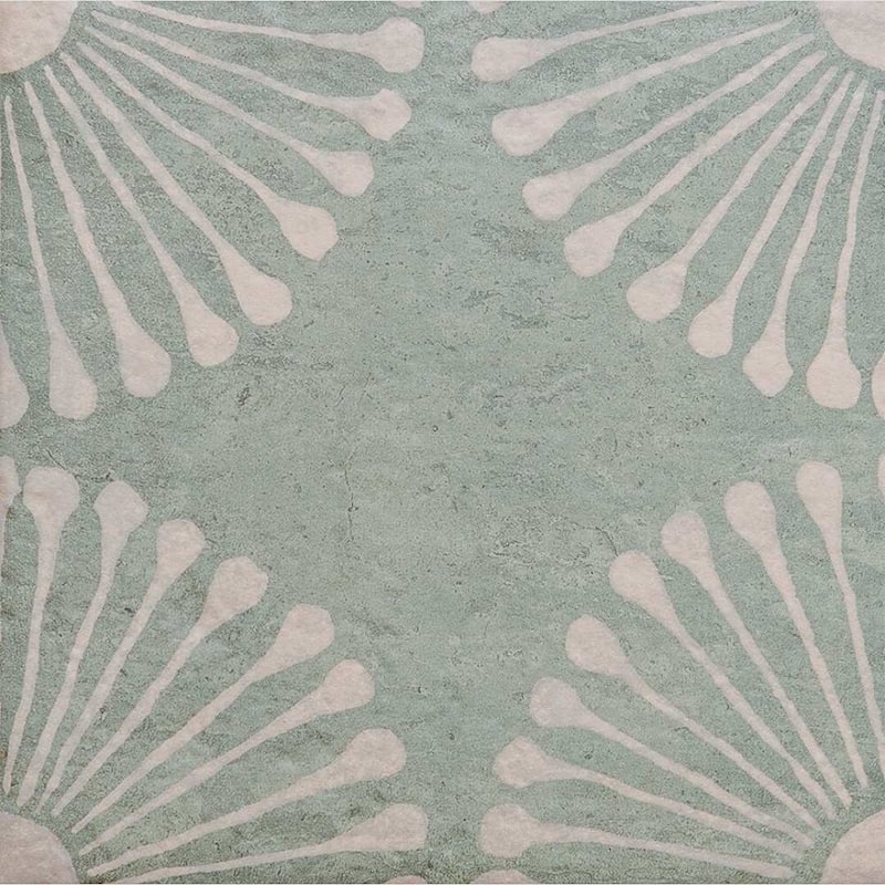 Amanecer 8x8 Glossy Porcelain Encaustic Tile - Floor, Wall & Backsplash