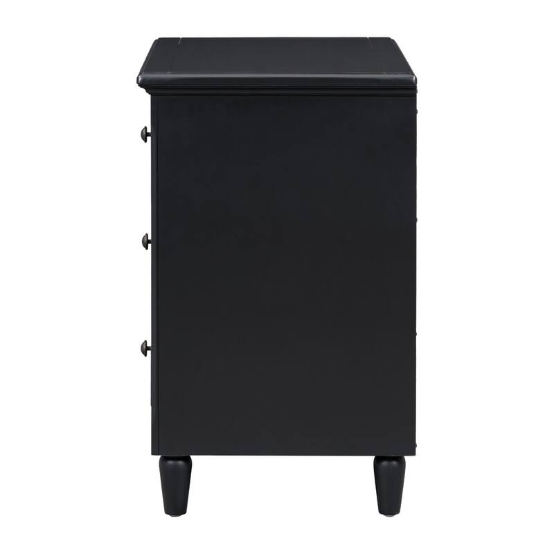3 Drawer Nightstand Storage Wooden Chest