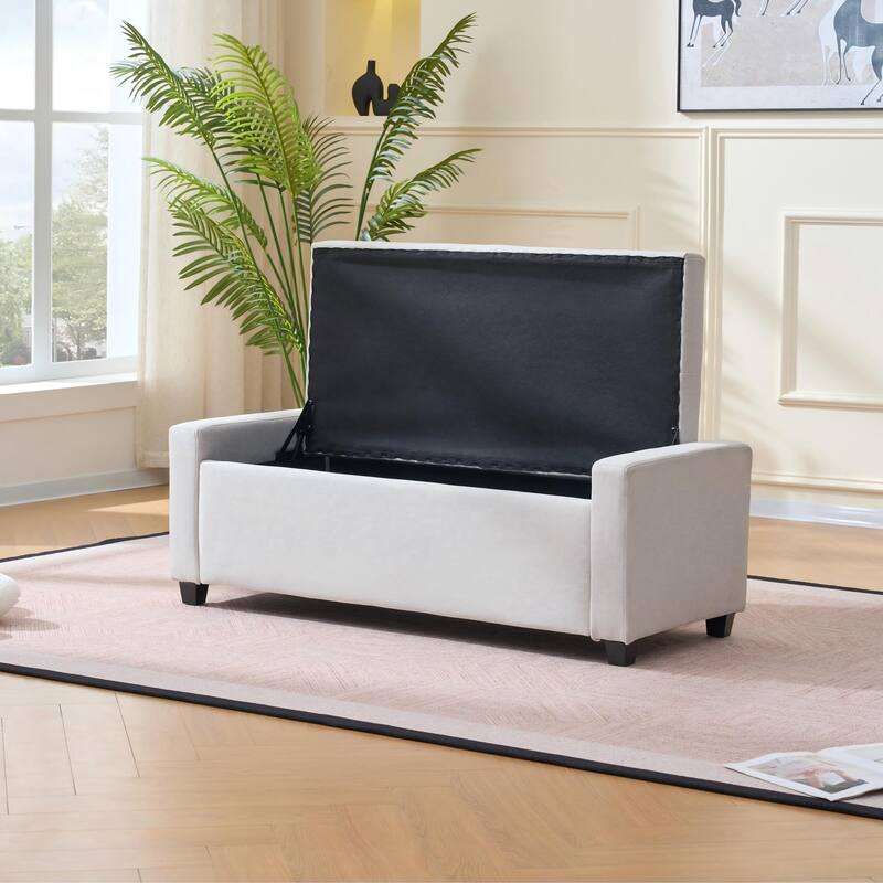 End of Bed Bench Upholstered Bench for Bedroom, Storage Bench Accent Bench Vanity Bench Indoor Bench