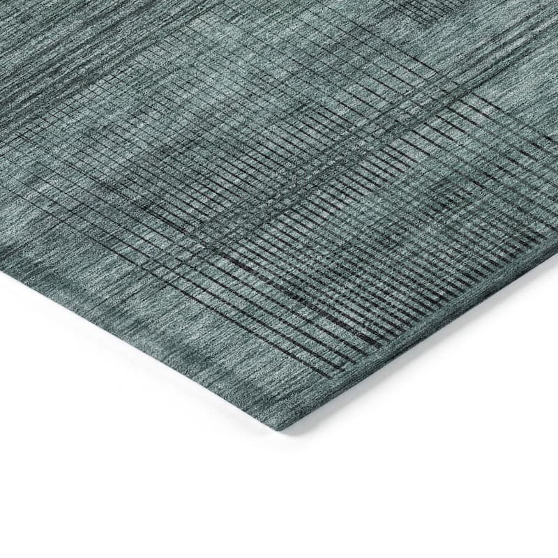 HomeRoots Striped Transitional Rectangle Outdoor Rug