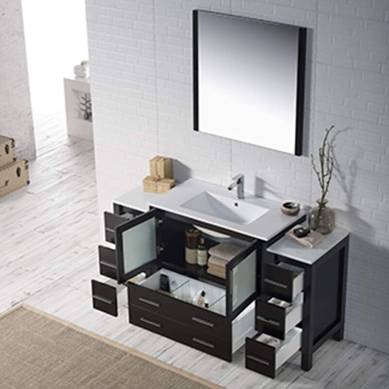 Blossom Sydney 60 Inch Solid Wood Bathroom Vanity with Sink & Cabinets