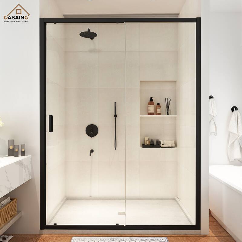 CASAINC 48 "x 72" Framed Single Sliding Shower Door