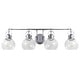 preview thumbnail 26 of 25, Bolha Metal/ Bubbled Glass Vanity Light, Chrome by JONATHAN Y