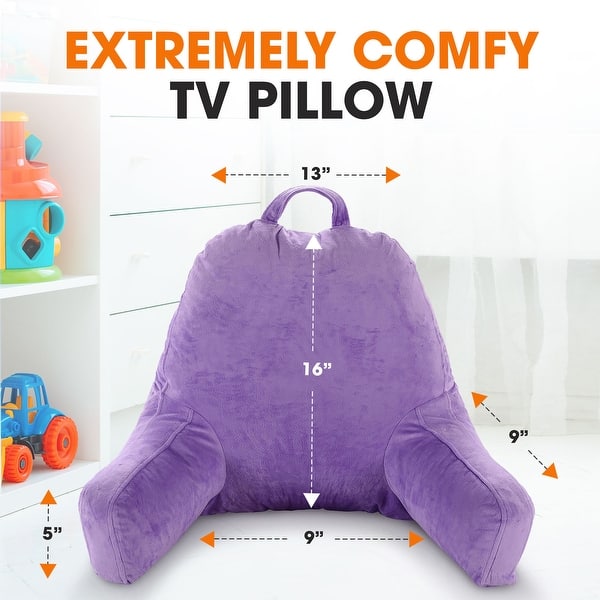 dimension image slide 0 of 10, Cheer Collection Kids Size Reading and Backrest Pillow with Armrest