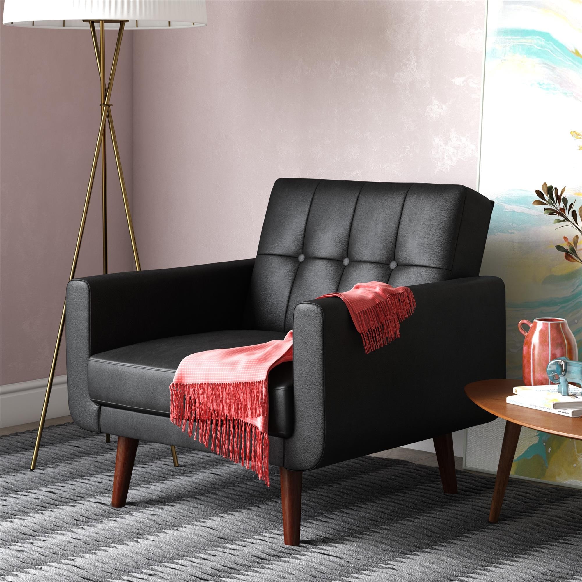 Avenue greene fania faux leather modern chair shop