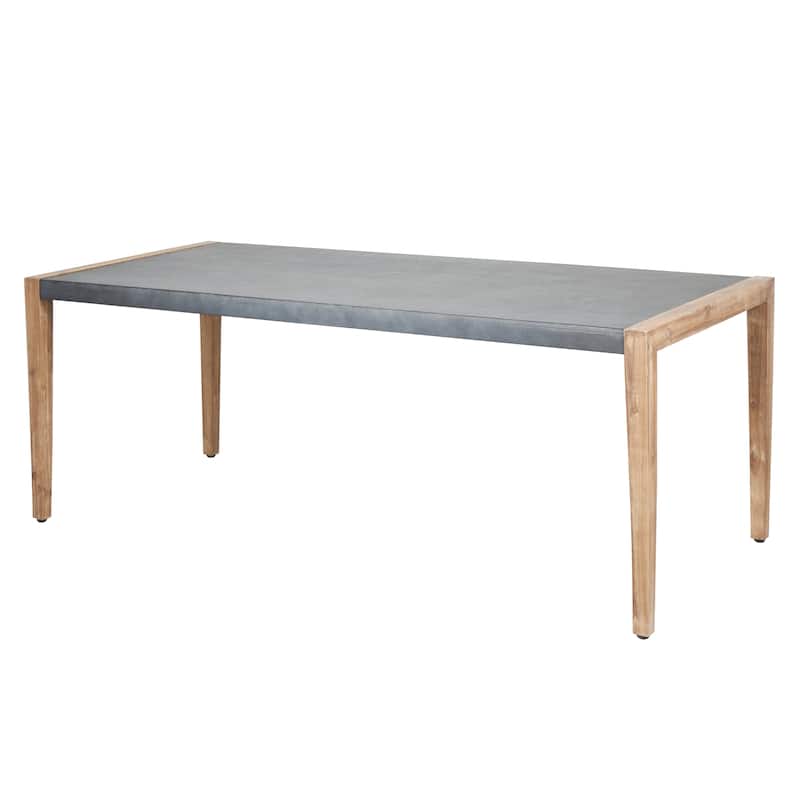 Wood Outdoor Coffee Table with Wood Legs - Dark Gray - Roche River Decor