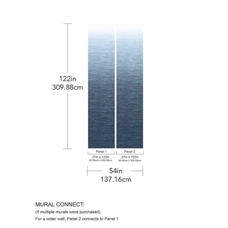 REMIX Walls by Katie Hunt Into the Deep Dark Blue Ombre Wall Mural