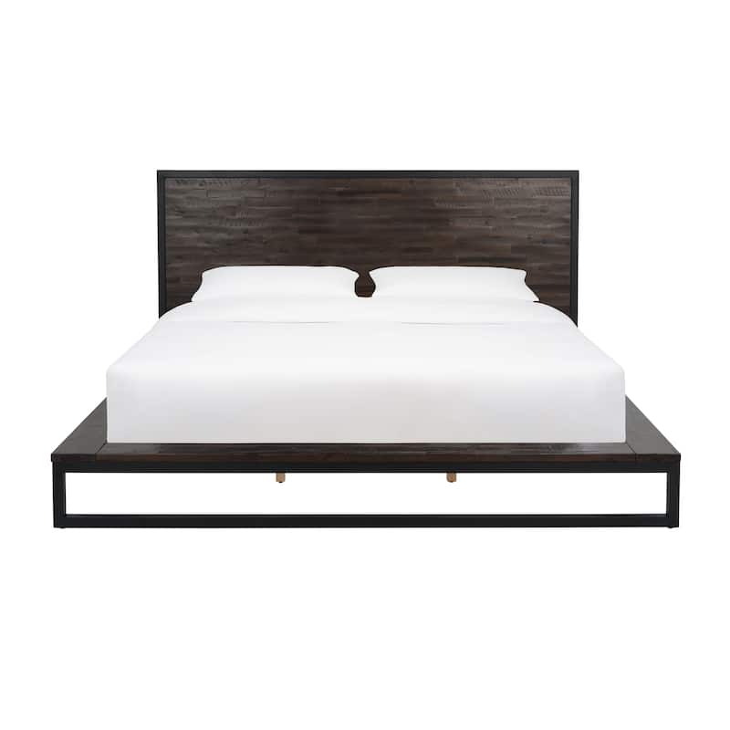 SAFAVIEH Couture Emmarose Platform Bed - Chocolate Brown/Black - King