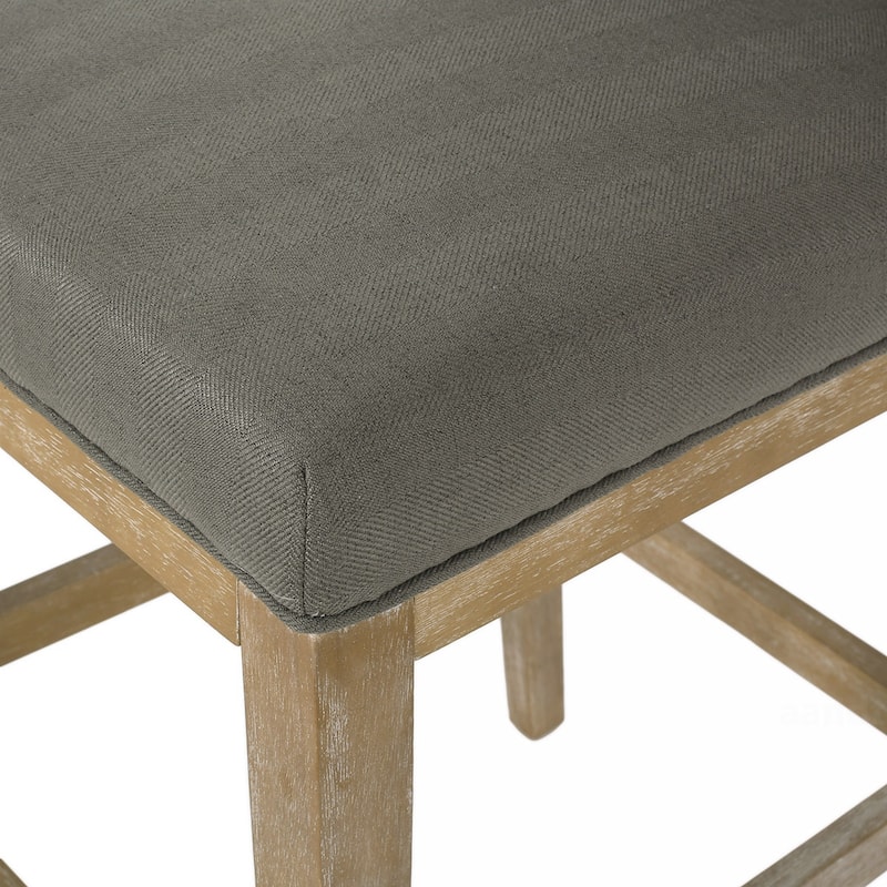 Fabric Wood Counter Stool,Set of 2