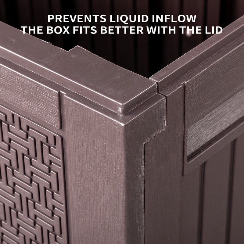 90 Gallons Lockable Deck Box Outdoor Indoor Storage