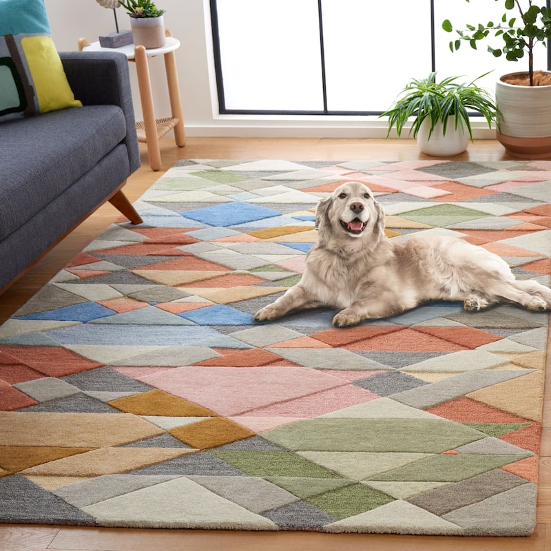 SAFAVIEH Handmade Rodeo Drive Hyrije Mid-Century Modern Wool Rug
