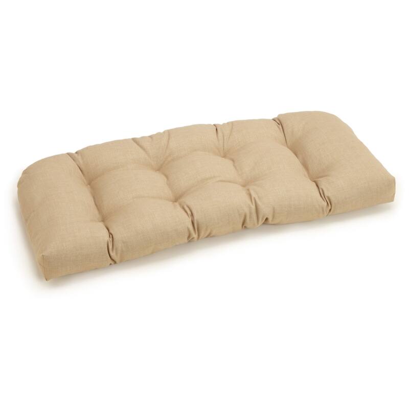 Blazing Needles 42-inch U-shaped Outdoor Bench Cushion - Sandstone