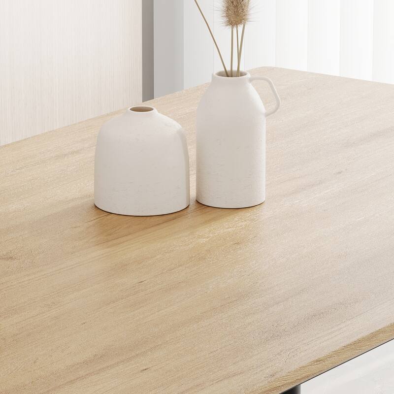 GDFStudio - Ardena Space Saving Minimalist Dining Table, Rounded Edges & Sturdy Metal Legs - 47.2"W