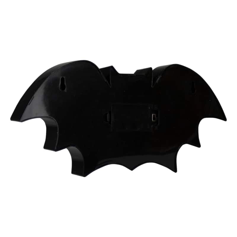 LED Lighted Bat Halloween Marquee Sign - 12" - Black - Warm White Lights