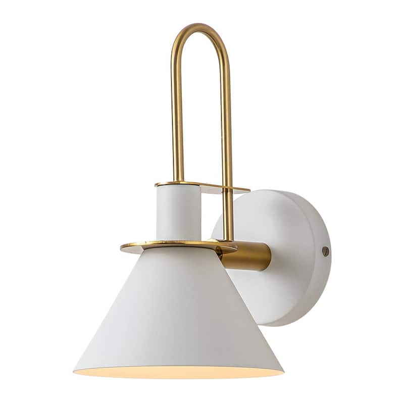Modern 1-Light Bell Wall Sconce For Bedroom Kitchen - White