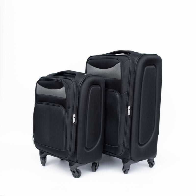 (20+24) Two-piece suitcase suitcase set Oxford trolley case without password lock universal wheel
