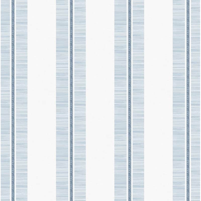 NextWall Beach Towel Stripe Peel and Stick Wallpaper - 27 in. W x 18 ft. L - 27 in. W x 18 ft. L - Blue Skies