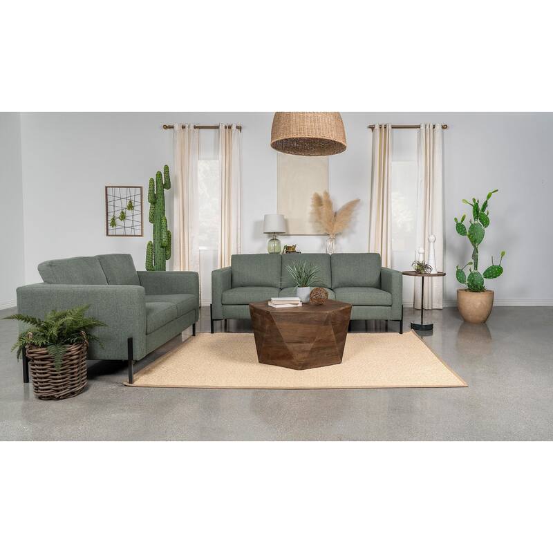 Tilly Transitional Upholstered Track Arms Sofa Set