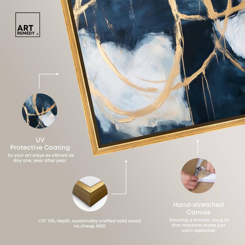 Gold Loops Canvas by Art Remedy