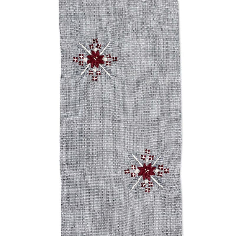 Novica Handmade Grey Offering Cotton Table Runner