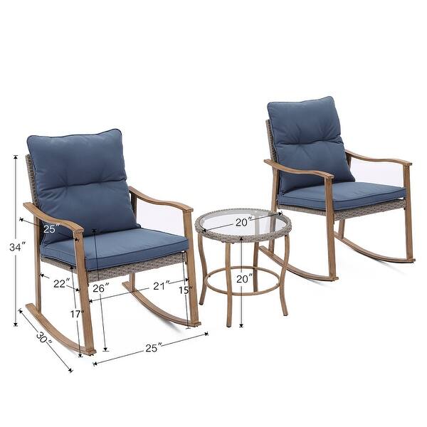 COSIEST Outdoor Patio 3 Piece Bistro Set - Bed Bath & Beyond - 31481135