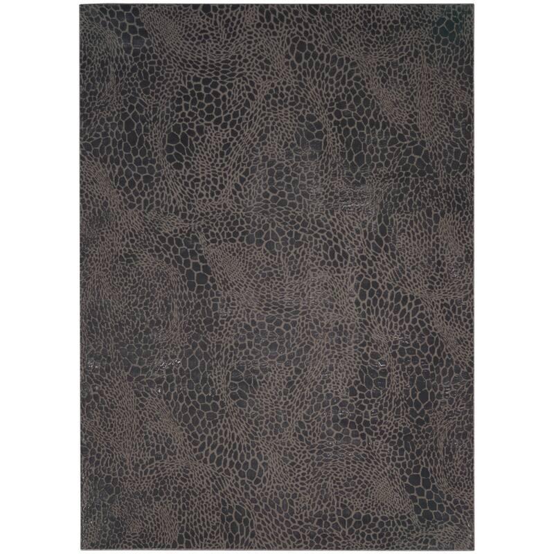 Nourison Desire Indoor only Abstract Geometric Area Rug - Charcoal/Silver - 9' x 12' - Rectangle