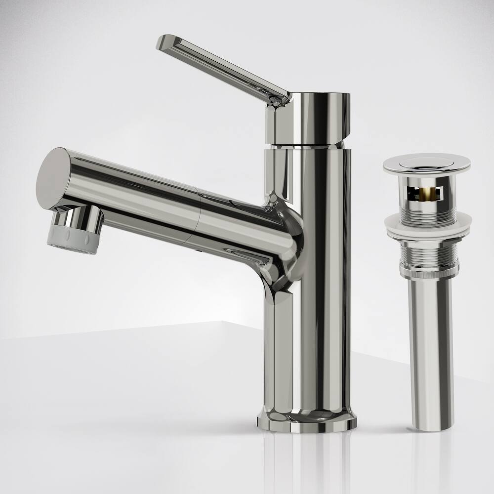 Single Handle Single Hole Bathroom Faucet with Pop‑Up Drain
