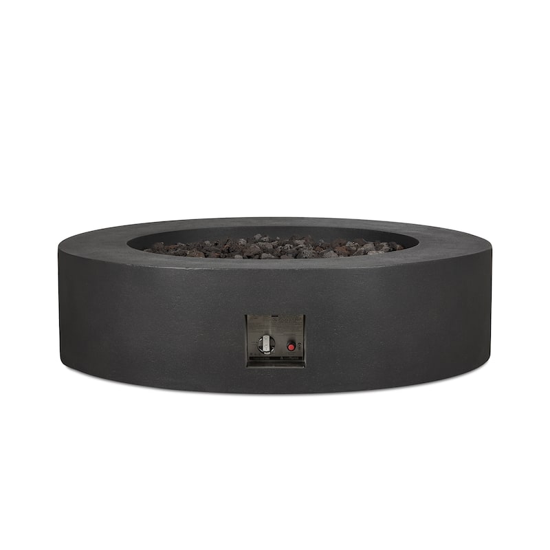 Emery 43" Round Propane Fire Table Carbon