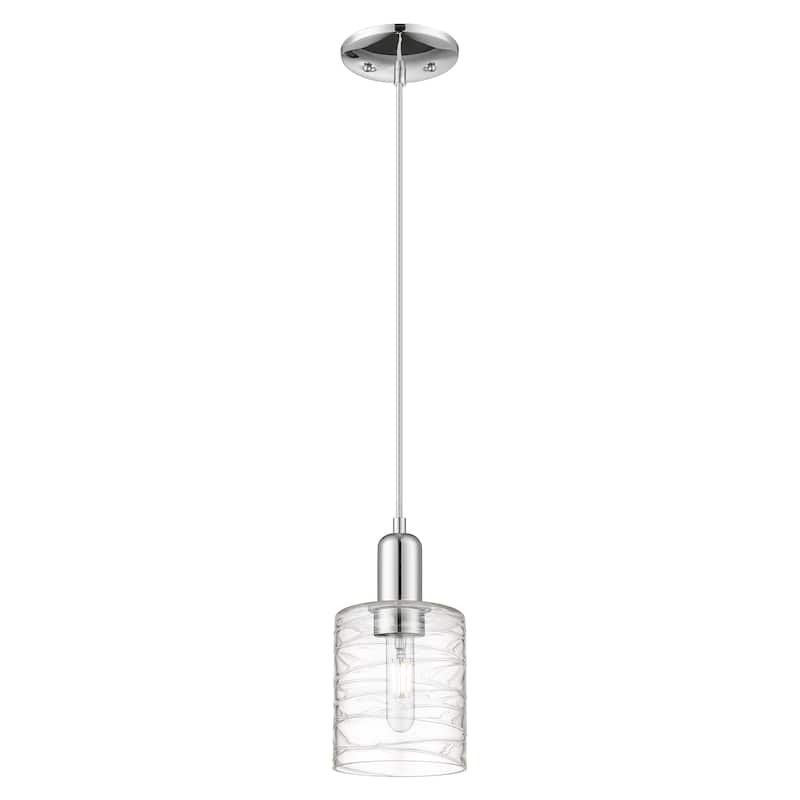 Innovations Lighting Endless Possibilities Arcadia - Cobbleskill - 1 Light 5" Cord Hung Mini Pendant - Deco Swirl/Polished Chrome