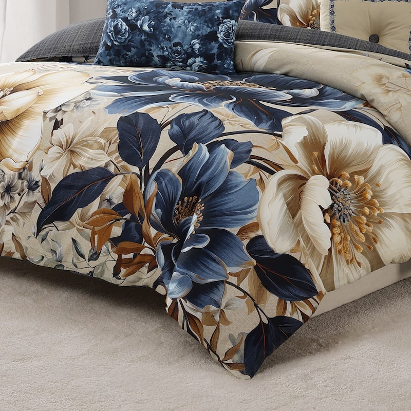 Bebejan English Manor 100% Cotton Sateen 5 Piece Reversible Comforter Set