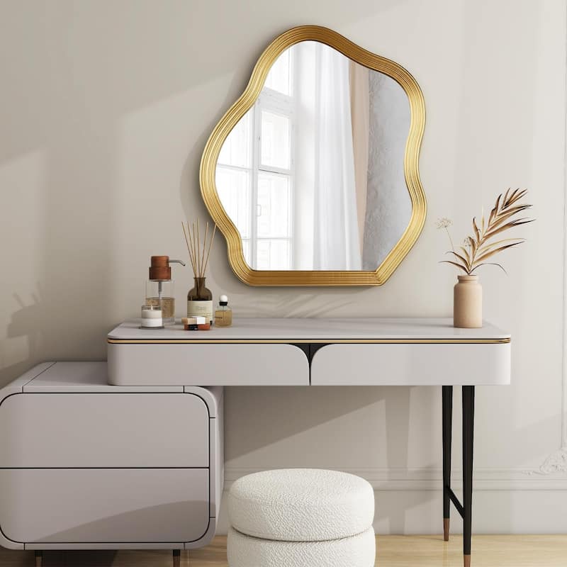 Asymmetrical Cloud Shaped Accent Wall Mirror - 31.5"×27.5"