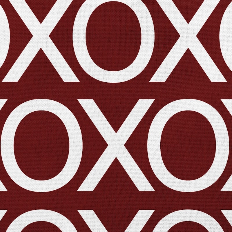 Hugs and Kisses Valentines Decorative Throw Pillow