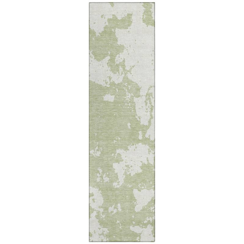 Machine Washable Indoor/ Outdoor Chantille Abstract Rug