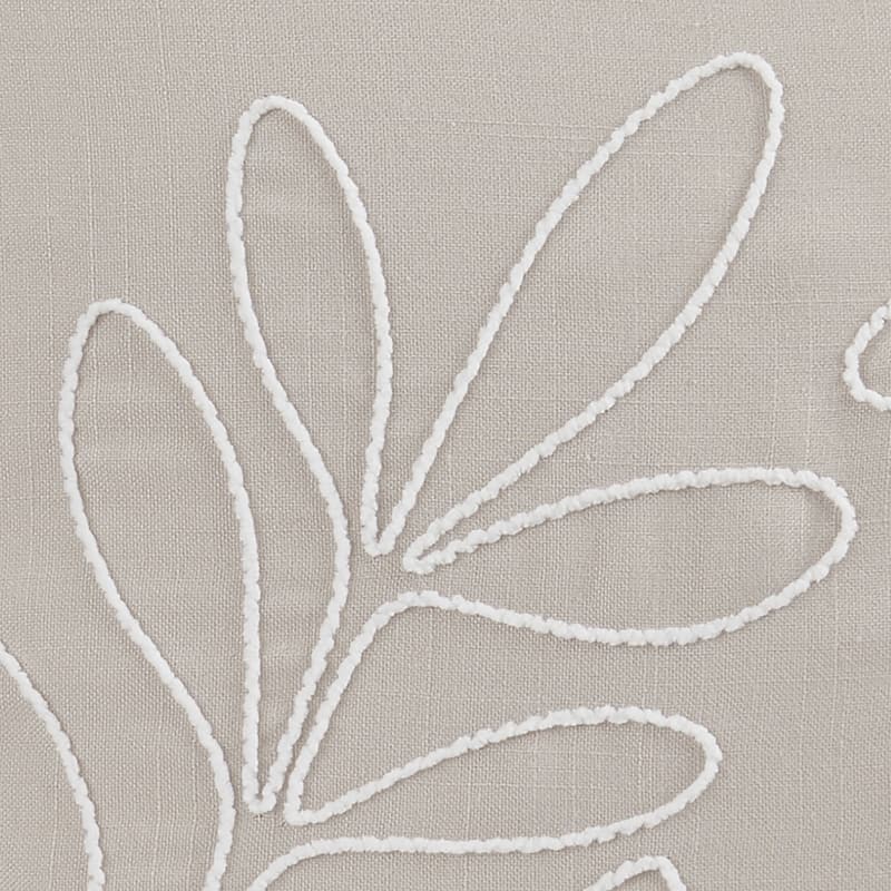 Boho Botanical Leaf Boy Girl 4pc Nursery Crib Bedding Set - Ivory Beige Tan Taupe Linen Woodland Farmhouse Floral Bohemian