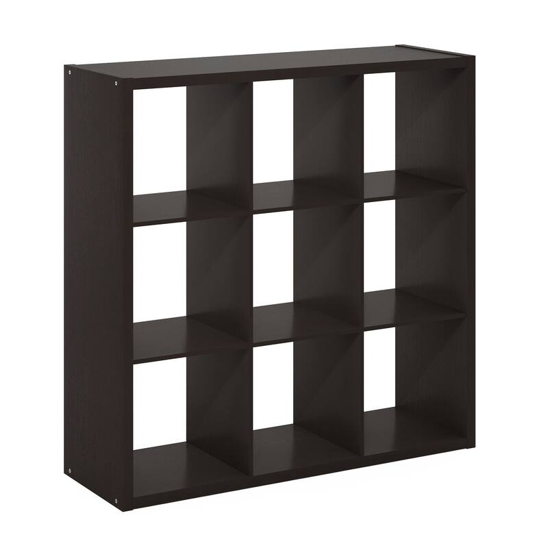 Furinno Cubicle Open Back Decorative Cube Storage Organizer, 9-Cube