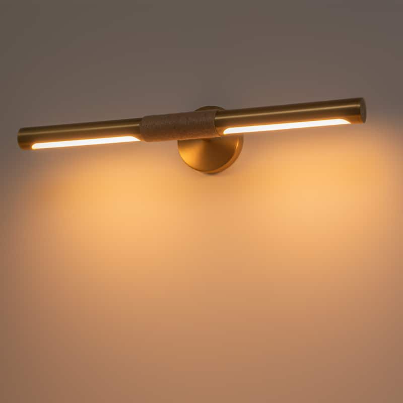 24" Mid-Century Modern Dimmable LED Bathroom Vanity Light Picture Light Art Lights for Wall - Gold