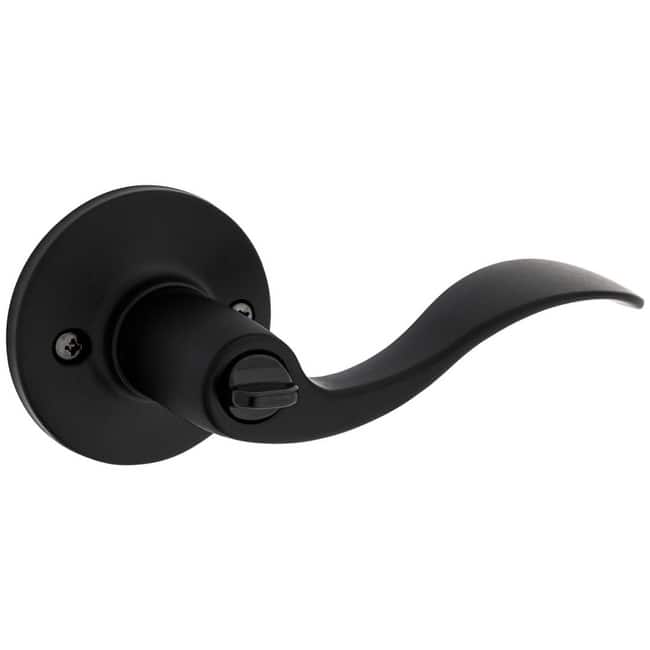 Kwikset Layton Privacy Door Lever Set with Round Rose from the