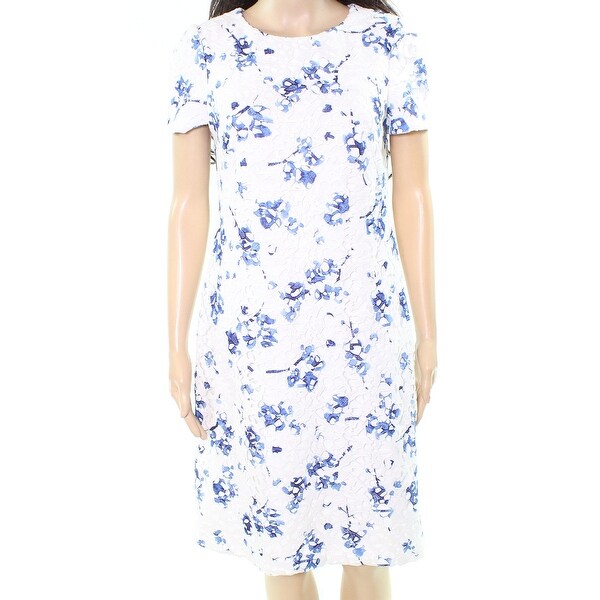 ralph lauren blue white dress