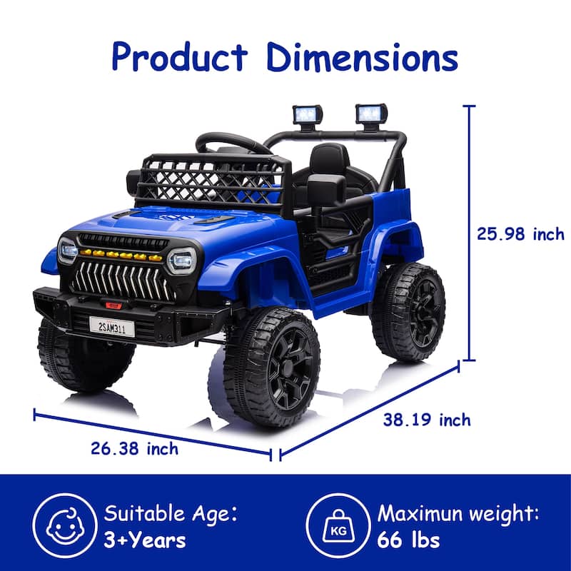 12V Kids Ride On Truck Electric Vehicle Battery Powered Car Toddles Ride On Toy