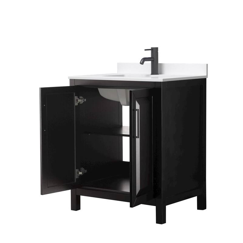 Daria 30-inch Single Vanity, Single Hole Quartz Top
